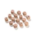 12mm unlackierte quadratische Holzperlen mit Buchstabe Q für DIY Handwerk und Kinderfrüherziehung - 10er Pack / Buchstabe Q