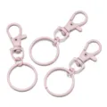 Pink metal lobster clasp keychain ring hardware DIY bag charm accessory, pack of three. - 5 Pieces/Pack / Light Pink