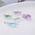 Meereserie AB-Farbe Glas Fisch lose Perlen, glänzende bunte DIY Armband Schmuck Zubehoer. - Zufällig Gemischter Fisch
