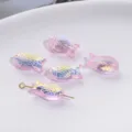 Rosa irisierende Glasfischperlen für DIY handgemachte Armbänder und Schmuckzubehör - Rosa Goldfisch