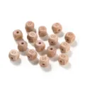 12mm natur Buchenholz Buchstaben Perlen, unlackierte quadratische Holzperlen fur Basteln. - 10er Pack / S