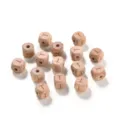 12mm unlackierte Buchenholz Buchstaben Perlen, natur Massivholz fur DIY Kinder fruhe Bildung. - 10er Pack / Buchstabe T
