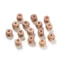 Natürliche Holzherzperlen Qudratische Lose Perlen für DIY Schmuckherstellung Kinder Früherziehung. - 10er Pack / Herz