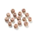 Natürliche Holzstern-Würfelperlen, unlackierte lose DIY-Perlen für handgemachten Schmuck und Design. - 10er Pack / Pentagramm