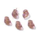 Perles Hibou Violettes translucides peintes or DIY perles vrac trou direct accessoires - Violet