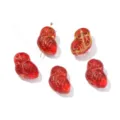 Perles de hibou dorees translucides rouges pour la creation de bijoux DIY, perles 3D. - Rouge
