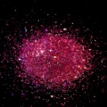 Holographic nail art glitter powder, hexagonal sequins for shimmering crafts and manicures. - Laser Dark Peach Pink Hexagonal Iridescent Sequins