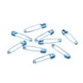Light blue DIY safety pins, 3cm colorful metal brooch pins for clothing accessories and crafts. - 50 Pieces/Pack / Blue
