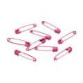 Pink safety pins DIY brooch accessories 3cm colorful pins for clothing crafts and sewing. - 50 Pieces/Pack / Rose Red