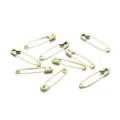 Light Yellow Safety Pins 3cm DIY Brooch Accessories Small Coat Pins Craft Materials Pack - 50 Pieces/Pack / Light Yellow