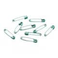 Mint green safety pins 3cm DIY brooch accessories colorful craft pins clothing clips - 50 Pieces/Pack / Cyan-green