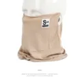 Masque facial en soie glacée de protection solaire tour de cou anti UV été respirant - Jaune Kaki