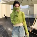 Summer UV protection sunshade shawl sleeve face mask breathable outdoor cycling wear. - Tops / Solid Color Style
