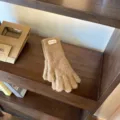 Guantes mujer felpa táctiles dedos separados cálidos invierno punto beige estilo chic - Talla única / Caqui