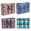 Bolsa de almacenamiento impermeable grande para mudanza con cremallera resistente y asas. - Estampado Mixto Aleatorio / 40x30x15cm