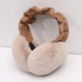 Dicke Plüsch Ohrenschützer für Damen im Winter, warme Fell Ohrwärmer, gemütlich. - Einheitsgröße / Beige