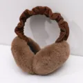 Braune dicke Plüsch Winter Ohrenschützer für Damen, weiche flauschige Ohrenwärmer Kälte. - Einheitsgröße / Kaffeebraun
