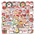 50 Stk. Weihnachten Tier wasserdichte Aufkleber süße Cartoon DIY Sticker für Laptop. - 50 Blatt