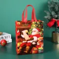 Bolsa de Regalo de Navidad Papá Noel Impermeable No Tejido Bolso de Compras Embalaje - Estilo 3