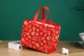 Christmas non-woven gift bag cute red tote bag for holiday packaging and party supplies. - 32x25x17cm / Red Gift Box