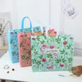 Large floral non-woven waterproof storage handbag portable fashion clothing gift shopping bag - Style 1 / 48x42x13cm