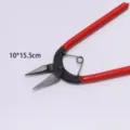 Handmade needle-nose pliers for DIY jewelry crafts, featuring red handles and spring. - Flat Nose Pliers