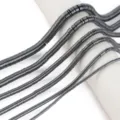 Zwarte hematiet vierkante cilinder losse kralen voor DIY handgemaakte kettingen armbanden. - Dun 3~3.5mm (360st) / Zwart