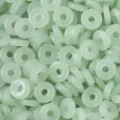 Light green glass safety buckle beads for DIY handmade bracelets necklaces jewelry making. - Donut Ring / 10mm (20 Pieces/Pack) / Nephrite Jade