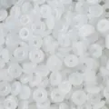 White imitation jade donut beads spacer rings for DIY handmade jewelry bracelets making detail. - Donut Ring / 10mm (20 Pieces/Pack) / White Jade