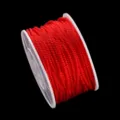 Bobina di corda Milano rossa per braccialetti intrecciati fai da te, filo artigianale. - Cordino milanese 2,5 - circa 25 m (Diametro circa 2,5 mm)