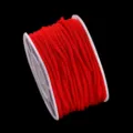 Bobina di corda per treccia rossa Milano per creazione di gioielli e accessori fai da te - Cordino ananas 3,0 - circa 30 m (Diametro circa 3 mm)