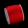 Bobina di corda per tessitura rossa per bracciali di gioielli fatti a mano DIY, filo. - Cordino taiwanese - circa 90 m (Diametro circa 1 mm)