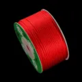 Bobine de cordon en nylon rouge vif pour bracelets tressés faits à main DIY. - Cordon maïs 2.0 - env. 35 m (diamètre env. 2 mm)