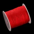 Bobine de cordon rouge pour tissage artisanal DIY, fil lumineux pour accessoire de perlage. - Cordon A - env. 280 m (diamètre env. 1 mm)