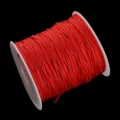 Bobine de cordon de tressage en nylon rouge pour projets de bijoux artisanaux DIY - Cordon C - env. 100 m (diamètre env. 2 mm)