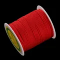 Bobine de cordon en nylon rouge pour bracelets tressés faits à la main, nœud chinois. - Cordon maïs 168D - env. 80 m (diamètre env. 2,5 mm)