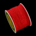 Cordon Milan rouge artisanal fil doré brillant pour fabrication de bijoux DIY bobine - Cordon milanais enveloppé de fil d'or - env. 25 m (diamètre env. 2,5 mm)