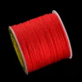 Cordon en nylon rouge de haute qualité pour la fabrication de bijoux DIY et le tissage. - Cordon n° 81 - env. 80 m (diamètre env. 1 mm)