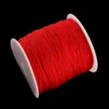 Cordon tressé rouge pour fabrication de bijoux DIY, bobine de fil milanais pour bracelets - Cordon Mambo No. 80 - Env. 150m (Diamètre de Fil 1.2-1.5mm)