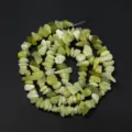 Fil de perles de pierres précieuses vertes irrégulières naturelles pour bijoux DIY faits main. - Style 10