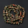 Perles concassées en unakite naturelle, pierres irrégulières pour la création de bijoux DIY. - Style 12