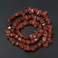 Perles de copeaux de pierre rouge irrégulière naturelle fil lâche pour bracelet DIY collier fabrication - Style 16