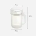 Transparent Plastic Oil Bottle 650ml Kitchen Condiment Jar with Handle and Lid! - 650ml / White