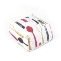 Foldable food cover for dining table dustproof tent kitchen tableware print white 1pc - S / Red