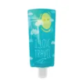 Travel toiletry squeeze pouch blue sun cloud pattern portable lotion shampoo container bottle - Blue
