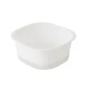 White square double-layer plastic draining basket kitchen vegetable washing fruit basin - White