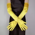55ek makria saten elastika gantia kompsi opera bradina forema gamos cosplay - 55cm / Απαλό Κίτρινο