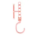 Pink plastic multi-hole magic clothes hanger, space-saving rotating wardrobe organizer for drying. - Light Pink
