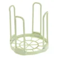 Green plastic dish drying rack, collapsible kitchen tableware storage organizer shelf. - Fresh Green