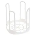 White plastic kitchen dish drying rack, detachable plate and bowl storage holder organizer. - Pure White